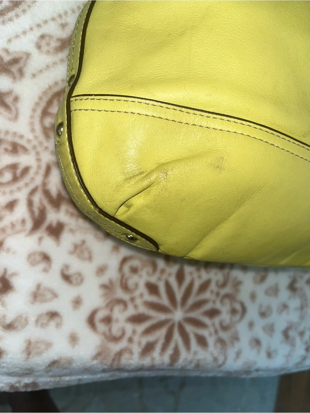 Coach Lime Green Leather Crossbody Bag